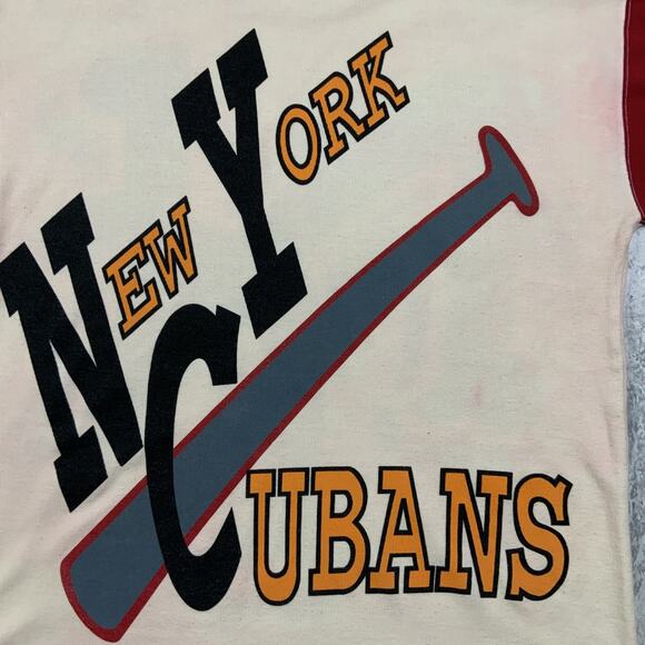 Vintage Underground Railroad New York Cubans Shirt Men Medium Beige Negro League - Picture 10 of 14